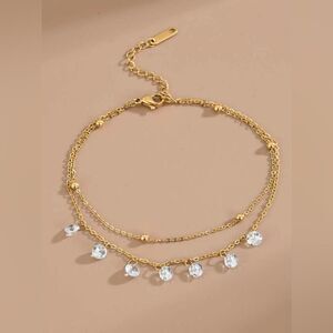 Boho crystal anklet N718
